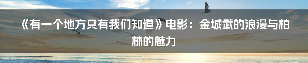 《有一个地方只有我们知道》电影：金城武的浪漫与柏林的魅力