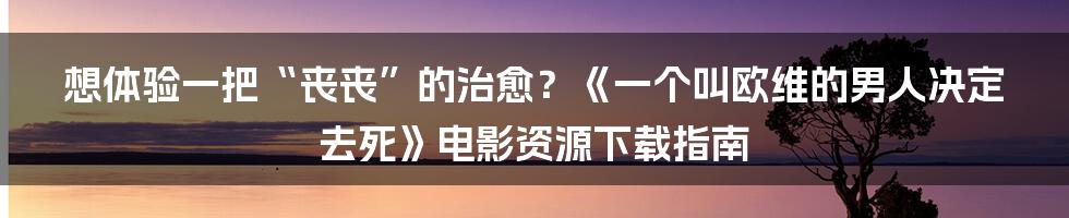 想体验一把“丧丧”的治愈？《一个叫欧维的男人决定去死》电影资源下载指南