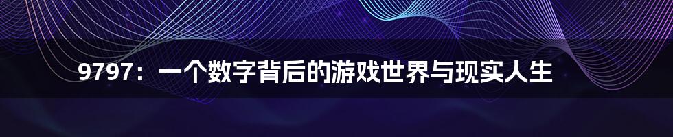 9797：一个数字背后的游戏世界与现实人生